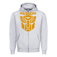 Heather Grey bumblebee Zipper Hoodie - artisFamous