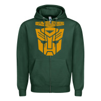 Sports Green bumblebee Zipper Hoodie - artisFamous