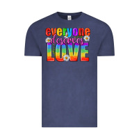Vintage Denim Everyone Deserves Love Pride Lgbtq Vintage Tee - BundleAndBundleShop