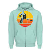 Seafoam Hockey 1 Zipper Hoodie - artisFamous