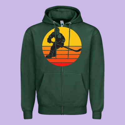Hockey 1 Zipper Hoodie Designed By Artisfamous