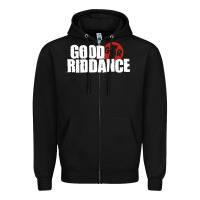 Black good riddance Zipper Hoodie - artisFamous