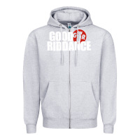 Heather Grey good riddance Zipper Hoodie - artisFamous