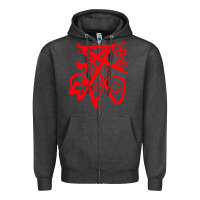 Charcoal Heather lucifer calligraphy 2 Zipper Hoodie - artisFamous