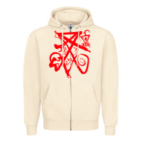 Sandshell lucifer calligraphy 2 Zipper Hoodie - artisFamous