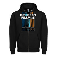 Black dropped frames Zipper Hoodie - artisFamous
