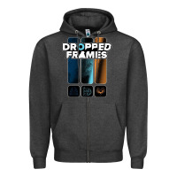Charcoal Heather dropped frames Zipper Hoodie - artisFamous