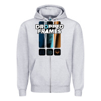 Heather Grey dropped frames Zipper Hoodie - artisFamous