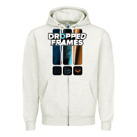 Oatmeal Heather dropped frames Zipper Hoodie - artisFamous