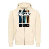 Sandshell dropped frames Zipper Hoodie - artisFamous