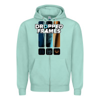 Seafoam dropped frames Zipper Hoodie - artisFamous