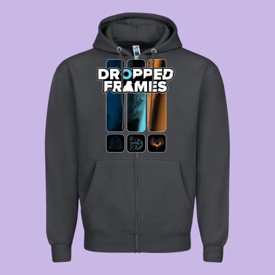 Dropped Frames Zipper Hoodie Designed By Artisfamous