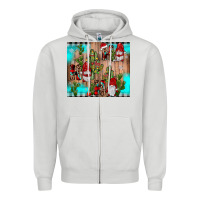 Dove Grey ho ho ho gnome Zipper Hoodie - JahusDesignShop