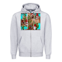 Heather Grey ho ho ho gnome Zipper Hoodie - JahusDesignShop