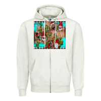 Oatmeal Heather ho ho ho gnome Zipper Hoodie - JahusDesignShop