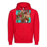 Red ho ho ho gnome Zipper Hoodie - JahusDesignShop
