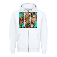 White ho ho ho gnome Zipper Hoodie - JahusDesignShop