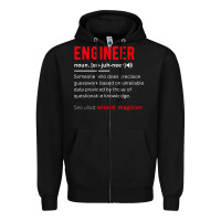 Black engineer definition Zipper Hoodie - artisFamous