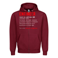 Burgundy engineer definition Zipper Hoodie - artisFamous