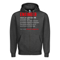 Charcoal Heather engineer definition Zipper Hoodie - artisFamous