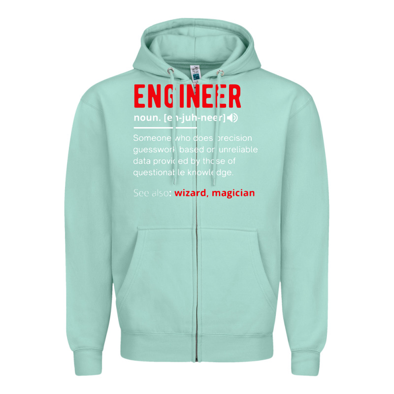 Engineer Definition Zipper Hoodie by artisFamous | Teevron