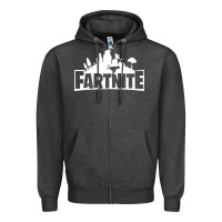 Charcoal Heather fartnite Zipper Hoodie - artisFamous