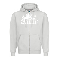 Dove Grey fartnite Zipper Hoodie - artisFamous