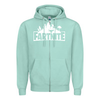 Seafoam fartnite Zipper Hoodie - artisFamous