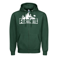 Sports Green fartnite Zipper Hoodie - artisFamous