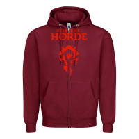 Burgundy for the horde Zipper Hoodie - artisFamous