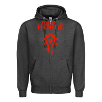Charcoal Heather for the horde Zipper Hoodie - artisFamous