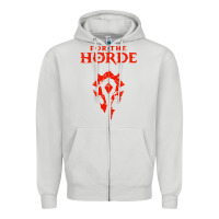 Dove Grey for the horde Zipper Hoodie - artisFamous