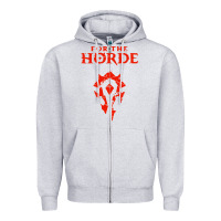 Heather Grey for the horde Zipper Hoodie - artisFamous