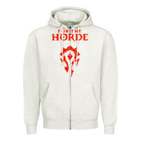 Oatmeal Heather for the horde Zipper Hoodie - artisFamous