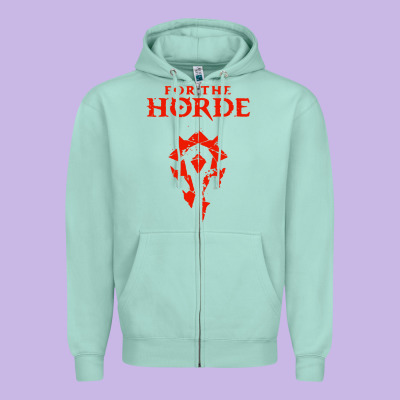 For The Horde Zipper Hoodie Designed By Artisfamous