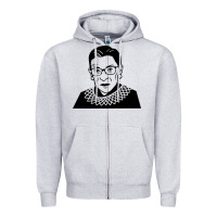 Heather Grey ruth bader ginsburg Zipper Hoodie - artisFamous