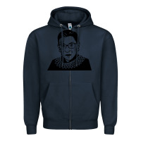 Navy ruth bader ginsburg Zipper Hoodie - artisFamous