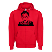 Red ruth bader ginsburg Zipper Hoodie - artisFamous