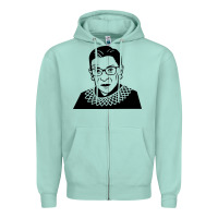 Seafoam ruth bader ginsburg Zipper Hoodie - artisFamous