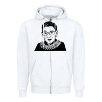 White ruth bader ginsburg Zipper Hoodie - artisFamous