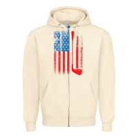 Sandshell Golf with USA Flag Zipper Hoodie - artisFamous
