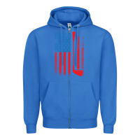 True Royal Golf with USA Flag Zipper Hoodie - artisFamous