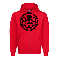 Red hydra Zipper Hoodie - artisFamous