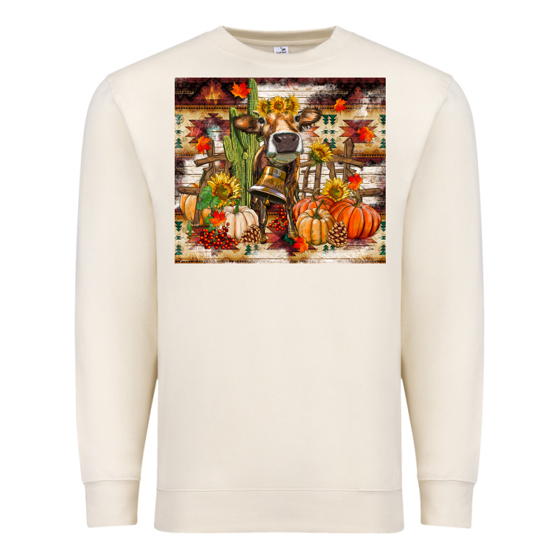 Fall Heifer Cow Premium Sweatshirt by RanaPortraitStore | Teevron
