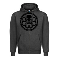Charcoal Heather hydra Zipper Hoodie - artisFamous