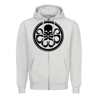 Dove Grey hydra Zipper Hoodie - artisFamous