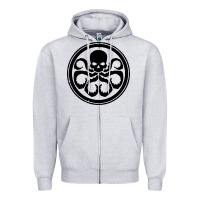 Heather Grey hydra Zipper Hoodie - artisFamous