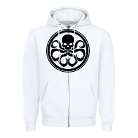 White hydra Zipper Hoodie - artisFamous