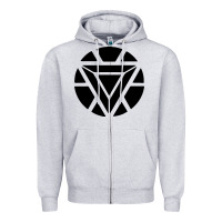 Heather Grey arc reactor   new element Zipper Hoodie - artisFamous