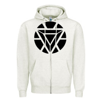 Oatmeal Heather arc reactor   new element Zipper Hoodie - artisFamous